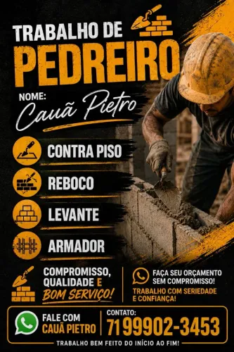 Trabalho na área da construção civil 