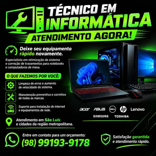 TECNICO DE INFORMÁTICA: Formatação e Melhora de Desempenho