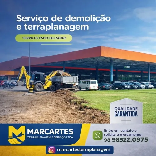 Marçartes Terraplenagem - Aterro, Limpeza e Locação de Máquinas em São Luís