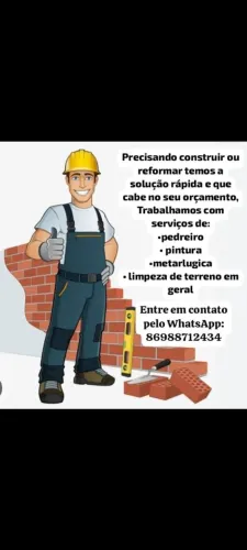Serviços de pedreiro, pinturas,reparos de portas e portões, orçamento grátis