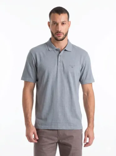 Camiseta polo Ellus clássica cinza Tam P
