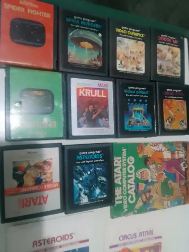 Atari lote 10 jogos e manuais oportunidade