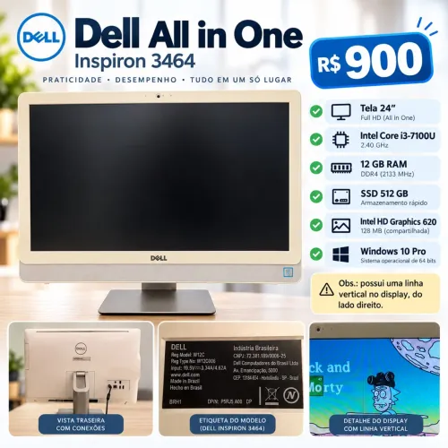 Dell All in One Inspiron 3464 i3 | 12GB RAM | SSD 512GB