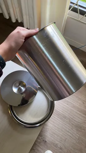 Lixeira de Embutir Pia Cozinha/Granito 5 litros Inox