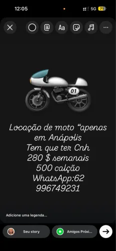 Locação de moto em Anápolis