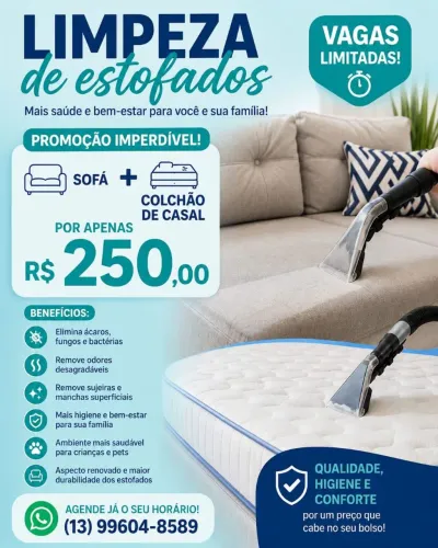 Promoção De Higienização de Estofados