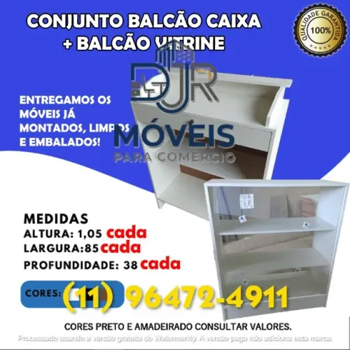 BALCÃO MODULAR - CAIXA FECHADO + VITRINE EXPOSITOR - NOVO - ENTREGA RÁPIDA