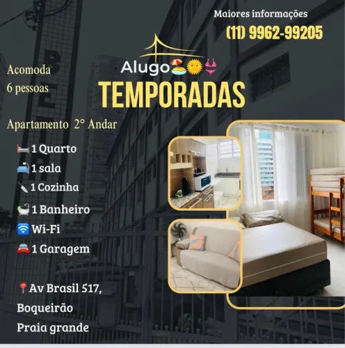 Alugo apartamento temporada Praia Grande boqueirão