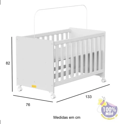 Berço (Mini Cama) com colchão