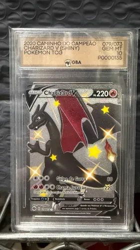 Carta Pokemon Charizard V - Caminho do Campeao - 079/073 NOTA 10 GBA