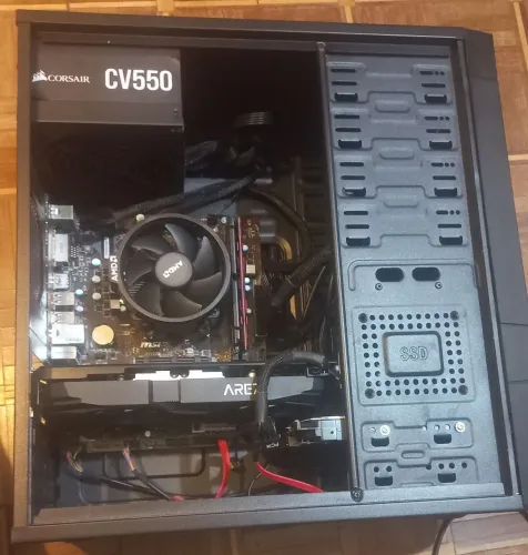 Computador PC Gamer Ryzen 3400G 8GB ram detalhe