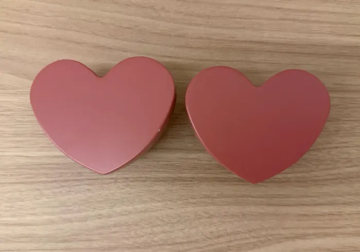 Puxadores de móveis coração rosa 