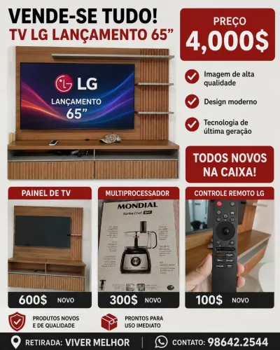TV 65 polegadas e outros