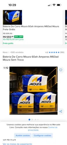 Bateria Moura nova