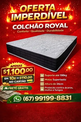 Poucos em estoque colchão casal Molas garantia novo