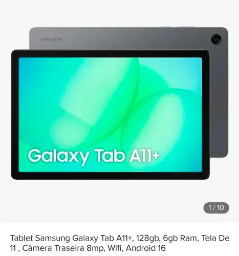 Tablet galaxy tab a11+ 6gb