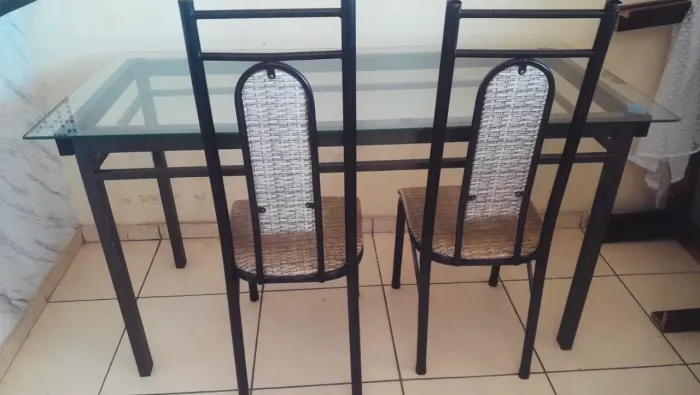 Mesa de Jantar de Vidro 6 lugares
