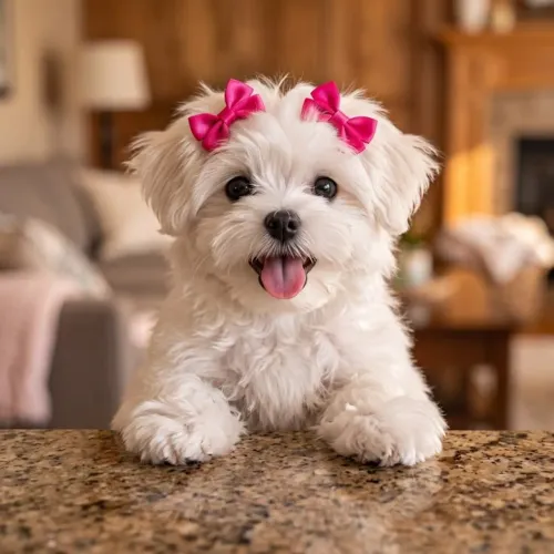 Temos sua linda bb de quatro patas de Maltês!!