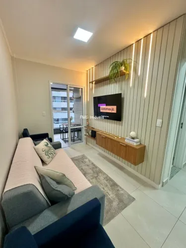 Apartamento para locação no Canto do Forte, Praia Grande-SP: 2 quartos, 1 sala, 2 banheiro