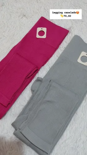 Calça legging canelado
