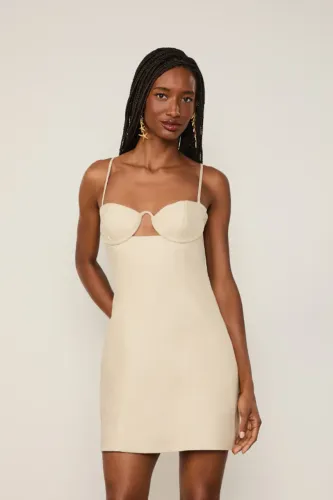 vestido animale linho curto off acqua