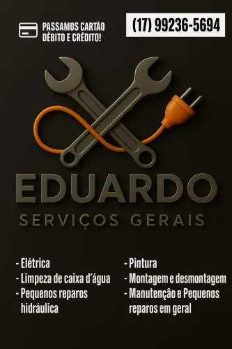 Serviços Gerais, Elétrica, hidráulica, pintura 