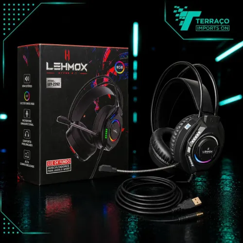 HEADSET GAMER LEHMOX HYPER G.T RGB - LEY-2262