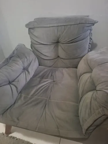 PRA SAIR HOJE Poltrona cinza SEMINOVA