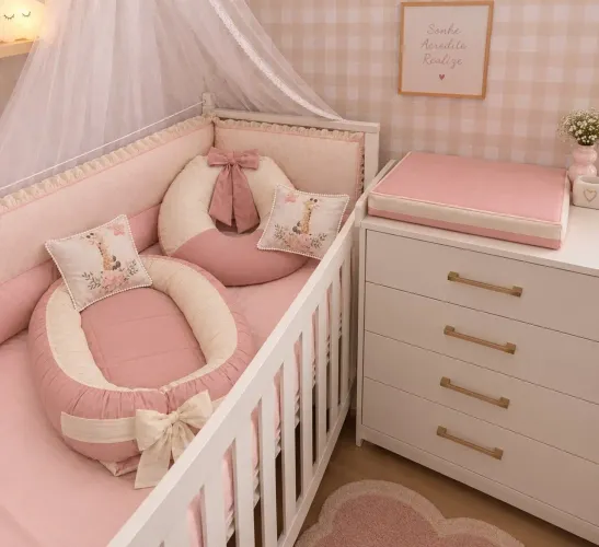 Kit bebê Ninho redutor + trocador + almofada