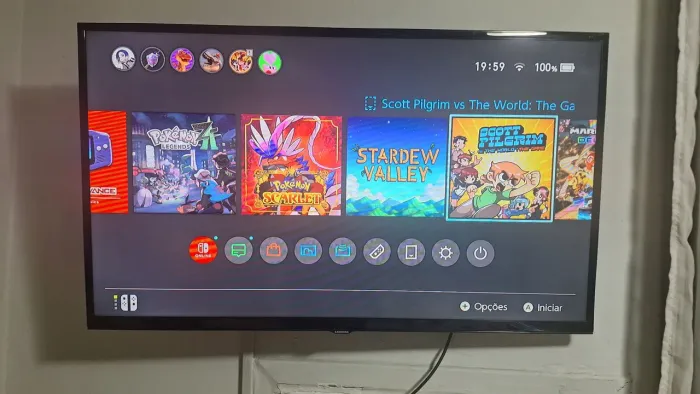 Nintendo switch v2, tela ruim, 256gb, bloqueado.