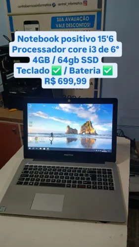 Notebook Positivo I3 de 6ª