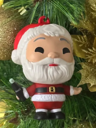 Enfeite Árvore de Natal Papai Noel Coca-Cola Original 2024 - Estilo Funko 9cm