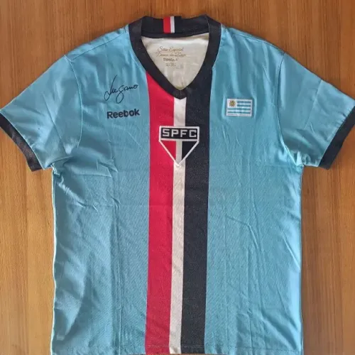 camisa original 2011 são paulo fc azul deuses da raça uruguai lugano tamanho p reebok spfc