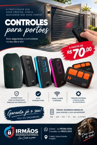 Controle remoto para motor de portão