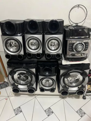 Som LG CM9520 X-Metal Bass com 6 caixas