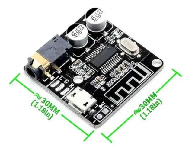 Placa usb Bluetooth 5.0 Receptor Estéreo P2 Aplificador 5w