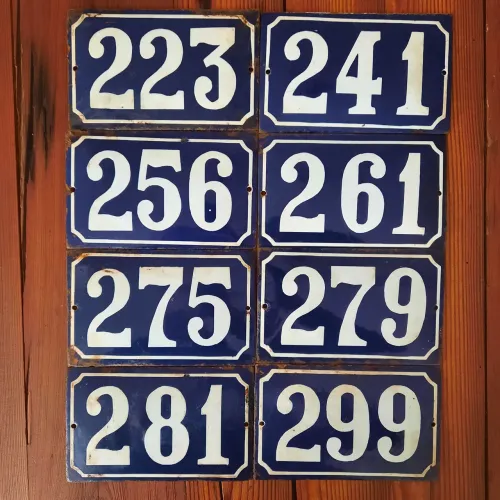Placa Esmaltada , vintage. ( número de casa )