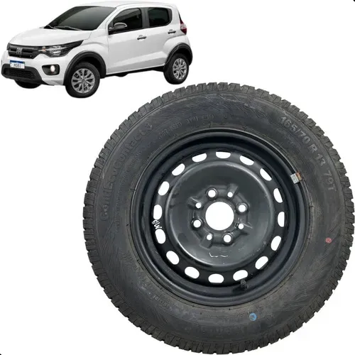 Roda Aro 13 Original Fiat Mobi 1.0 4cc 2017 2018 2019 Preto
