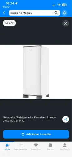 Geladeira/Refrigerador Esmaltec & Fogão Esmaltec branco