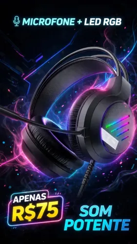 FONE HEADSET GAMER RGB Rainbow