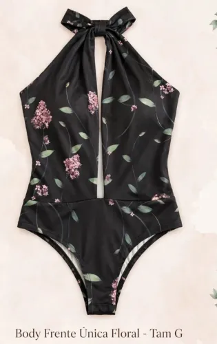 Body frente única Lança Perfume G NOVO, COM ETIQUETA