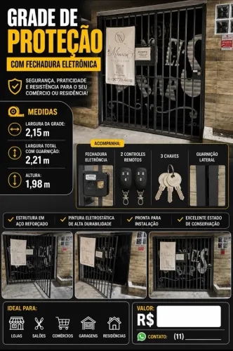 Grade para adega e outros comércios 
