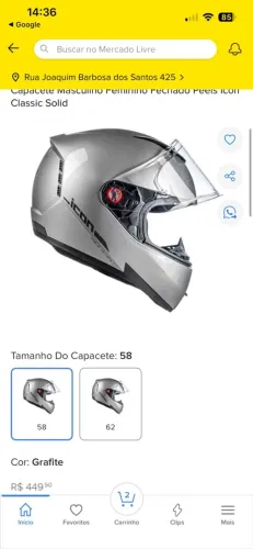 Capacete Peels Prata 60