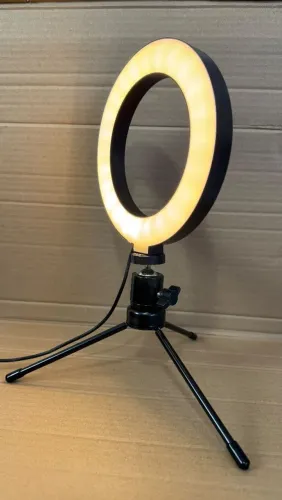 Led ring light 6" (3 tom de iluminação)