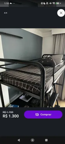 Cama suspensa ferro