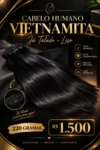 Cabelo vietnamita 70 cm