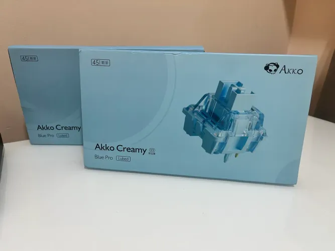Switch Akko Creamy Blue Pro V3 para teclado mecânico.