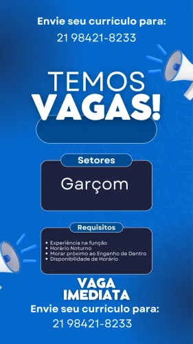 Vaga para Garçom / Engenho de Dentro