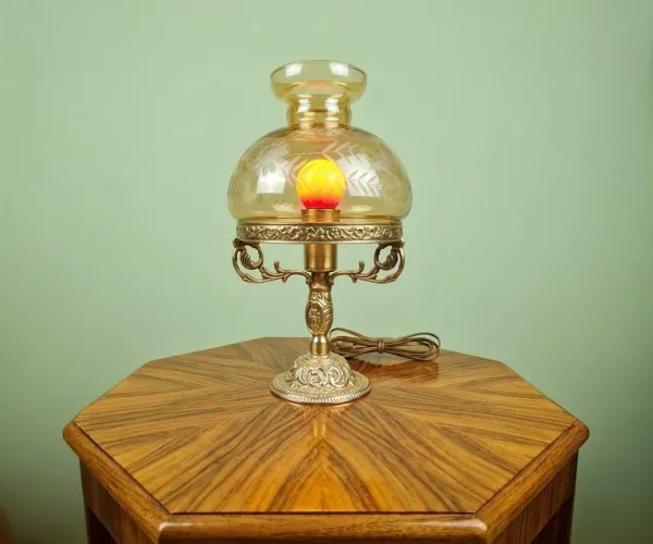 Abajur de mesa de época estilo boudoir