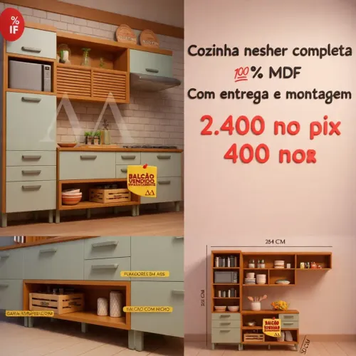 Cozinha nesher completa ?% MDF.